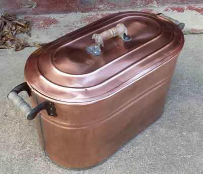 antique copper pot restored with Everbrite Coating