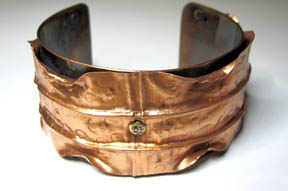 Copper Cuff protected from tarnish with ProtectaClear.