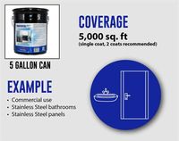 Five gallons of ProtectaClear will cover about 5000 square feet. 