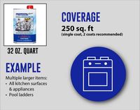 ProtectaClear Quart will cover about 250 square feet. 