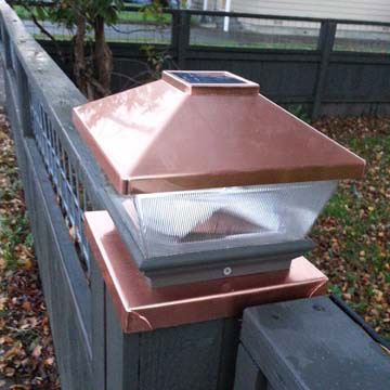 Copper Post Top protected with Everbrite to prevent tarnish and corrosion